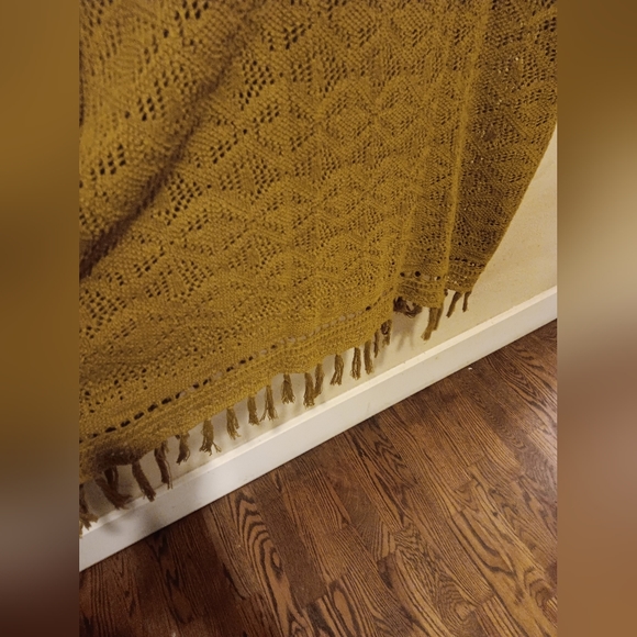 Torrid Mustard Yellow Light Weight Sweater with Fringe #6 - Picture 2 of 5